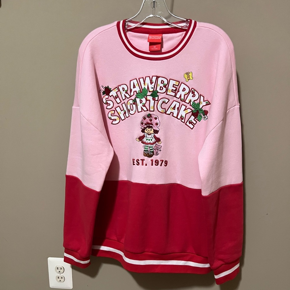 Strawberry Shortcake Pink and Red Women's Sweater